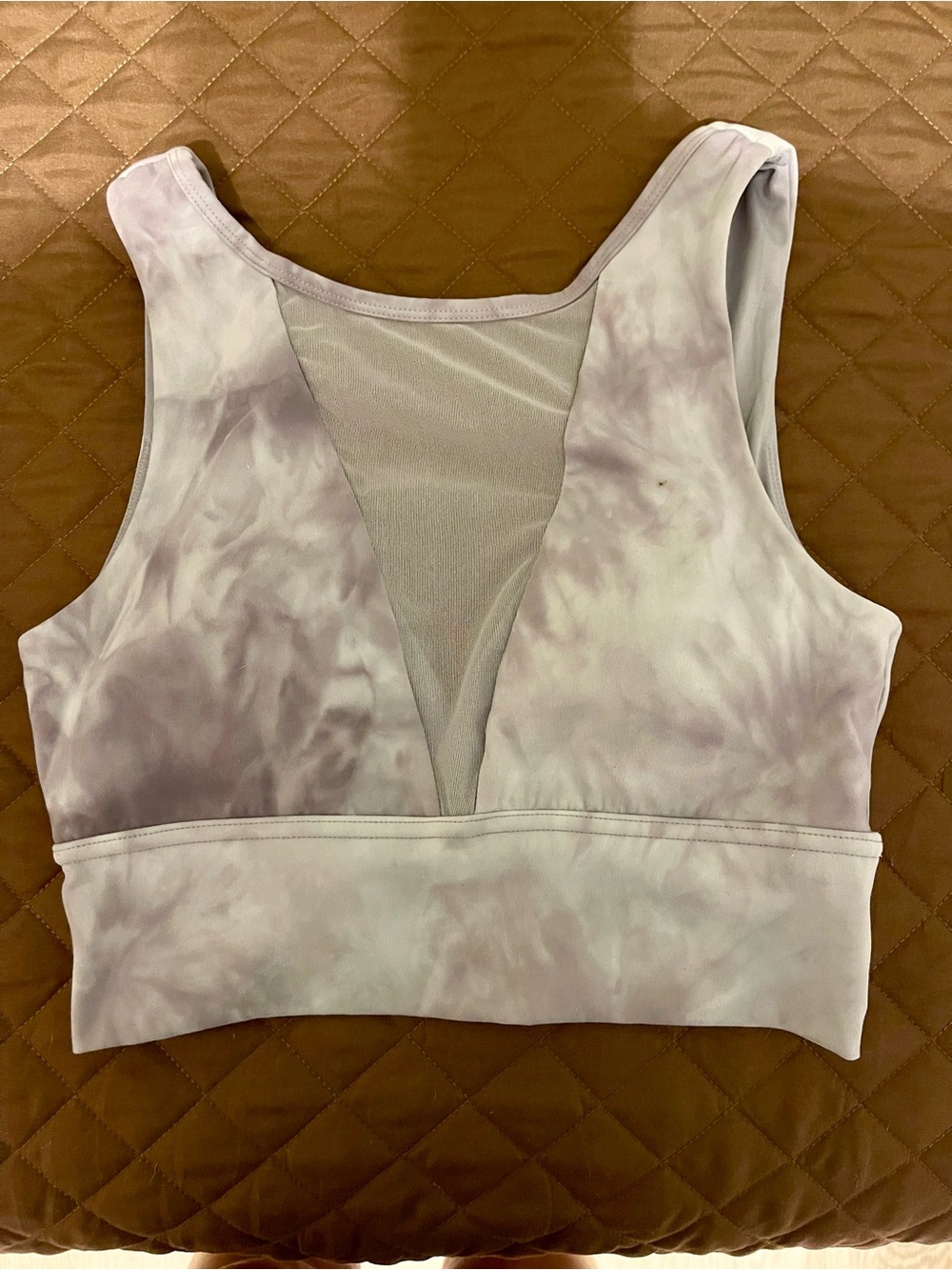 Popflex Tie-Dye Plunge Sports Bra - Lavender